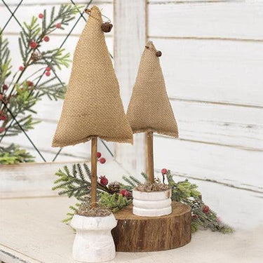Burlap Christmas Tree on Base 17 - The Fox Decor